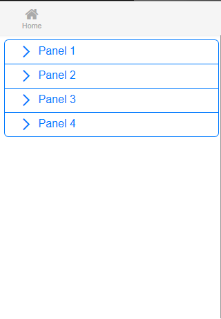 The Panel Navigator List configured to display as buttons.